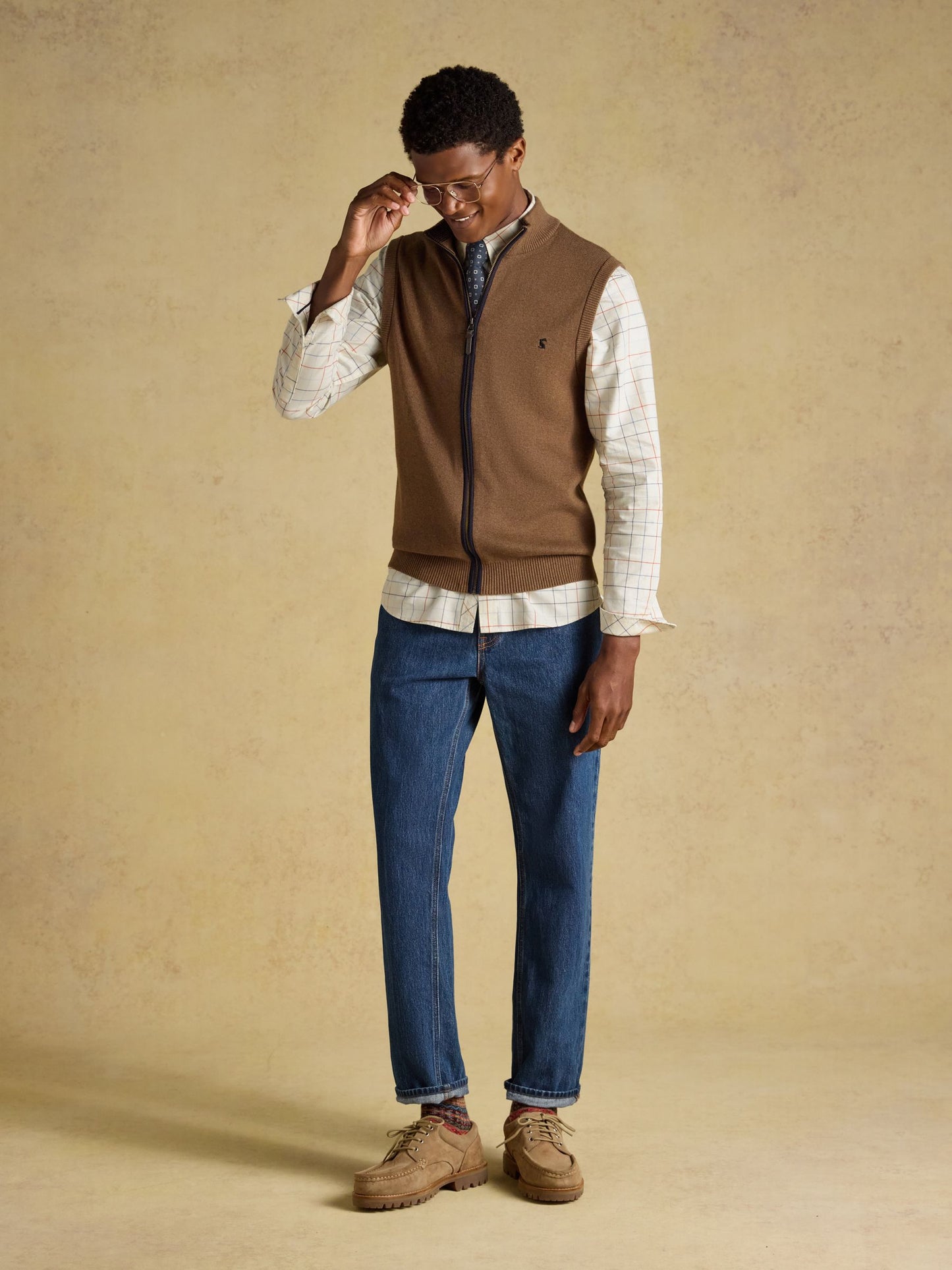Oxford check shirt white multi