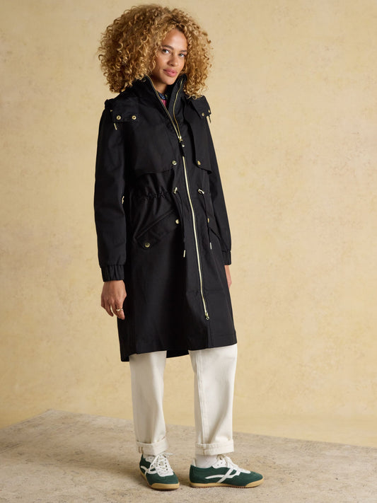 Elbridge Black Waterproof coat with Hood