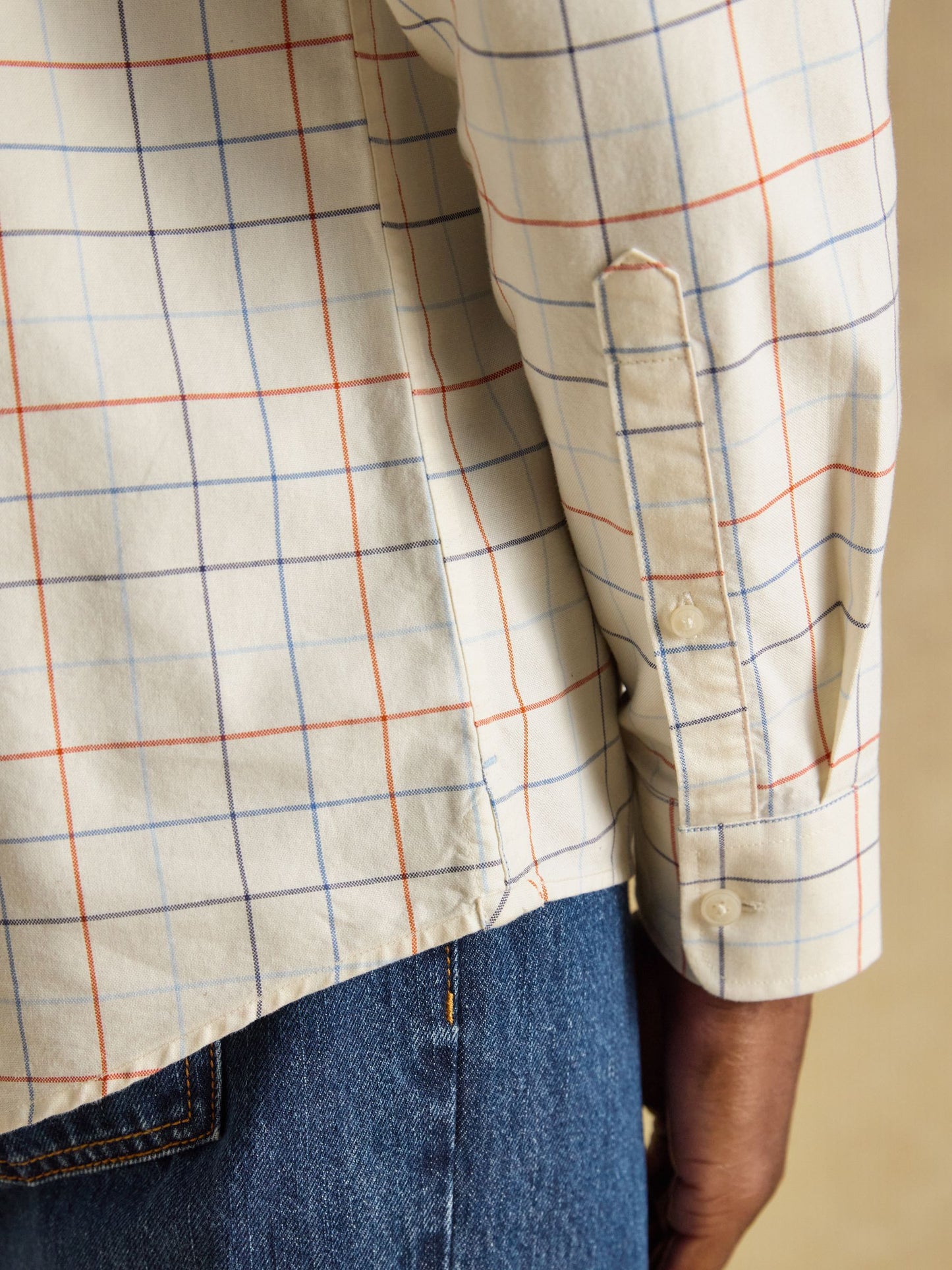 Oxford check shirt white multi
