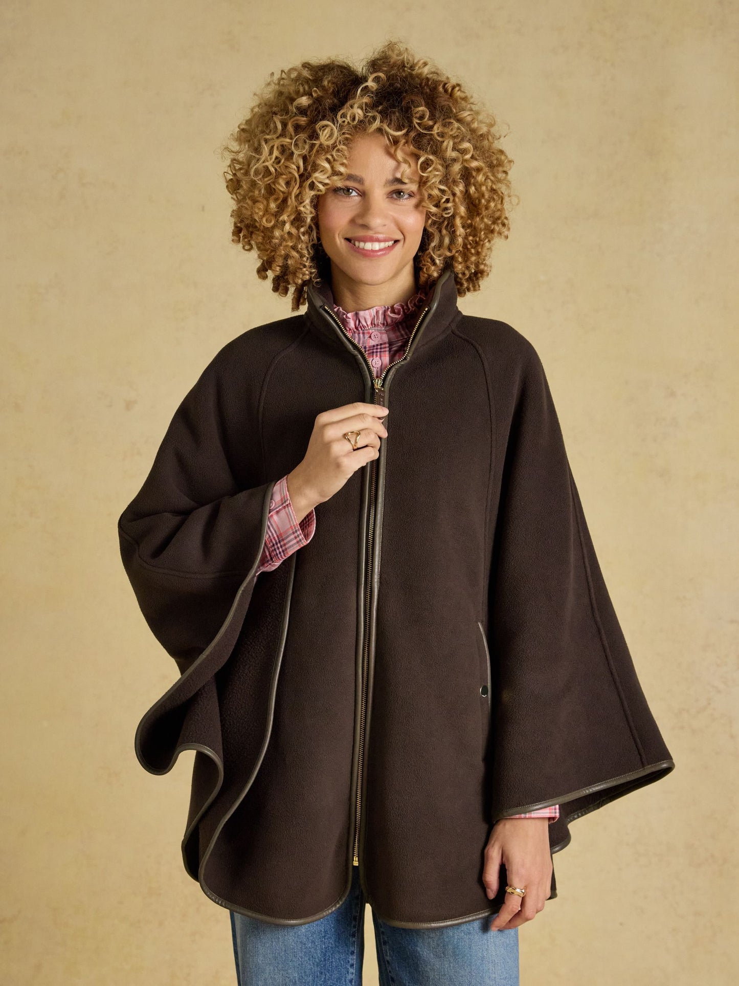 Heritage Chocolate Brown Longline Polar Fleece Longline Cape