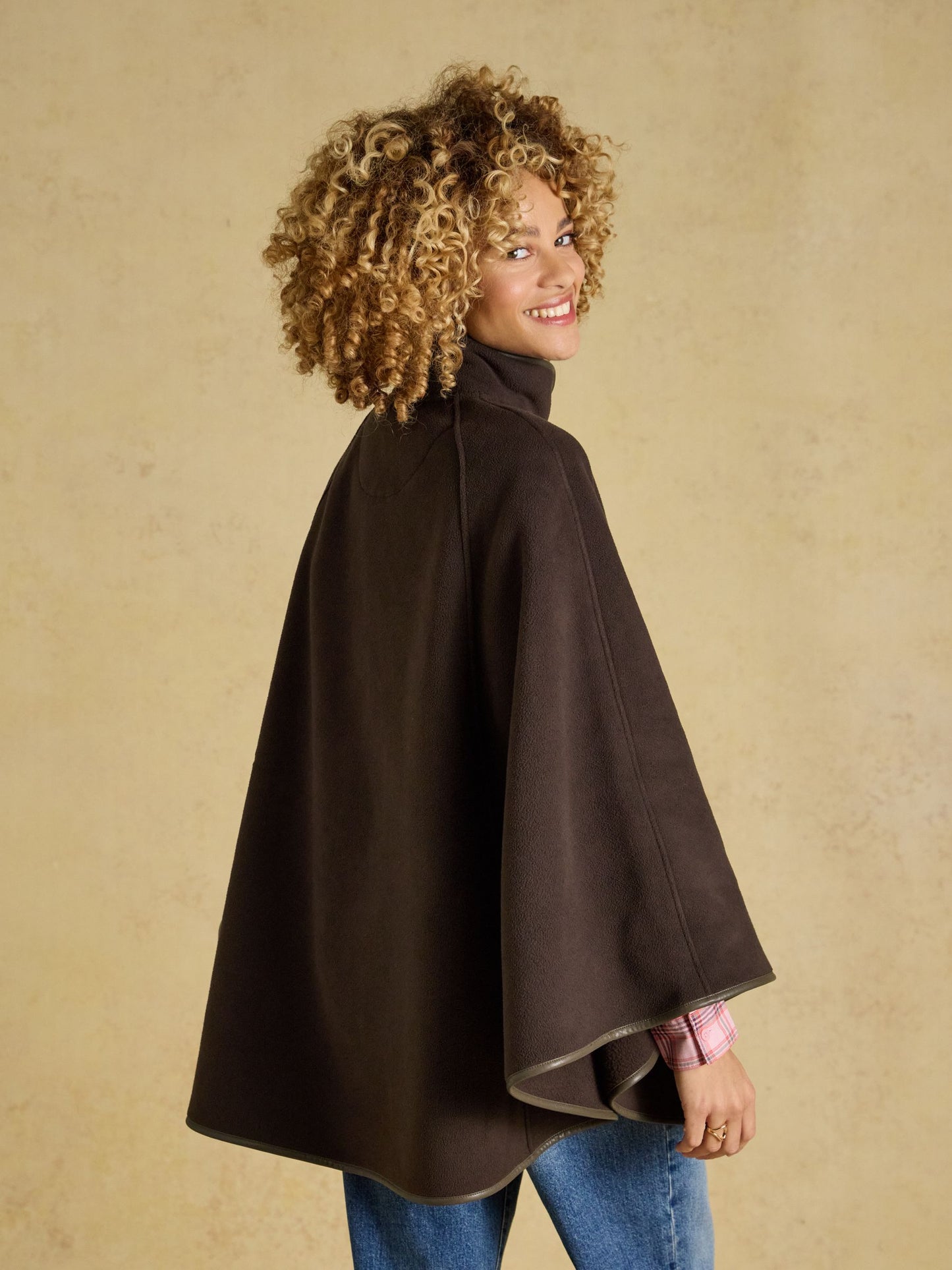 Heritage Chocolate Brown Longline Polar Fleece Longline Cape