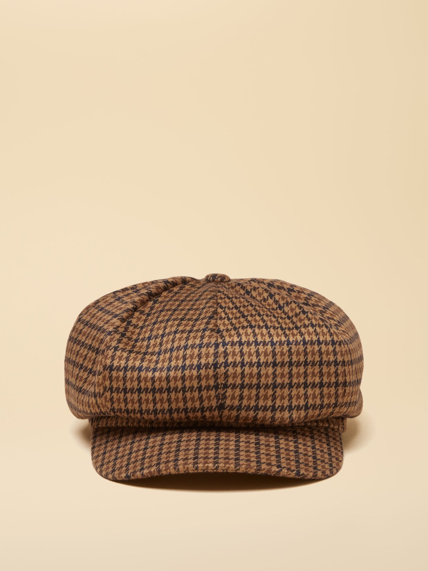 Elvaston Neutral Houndstooth Tweed Hat