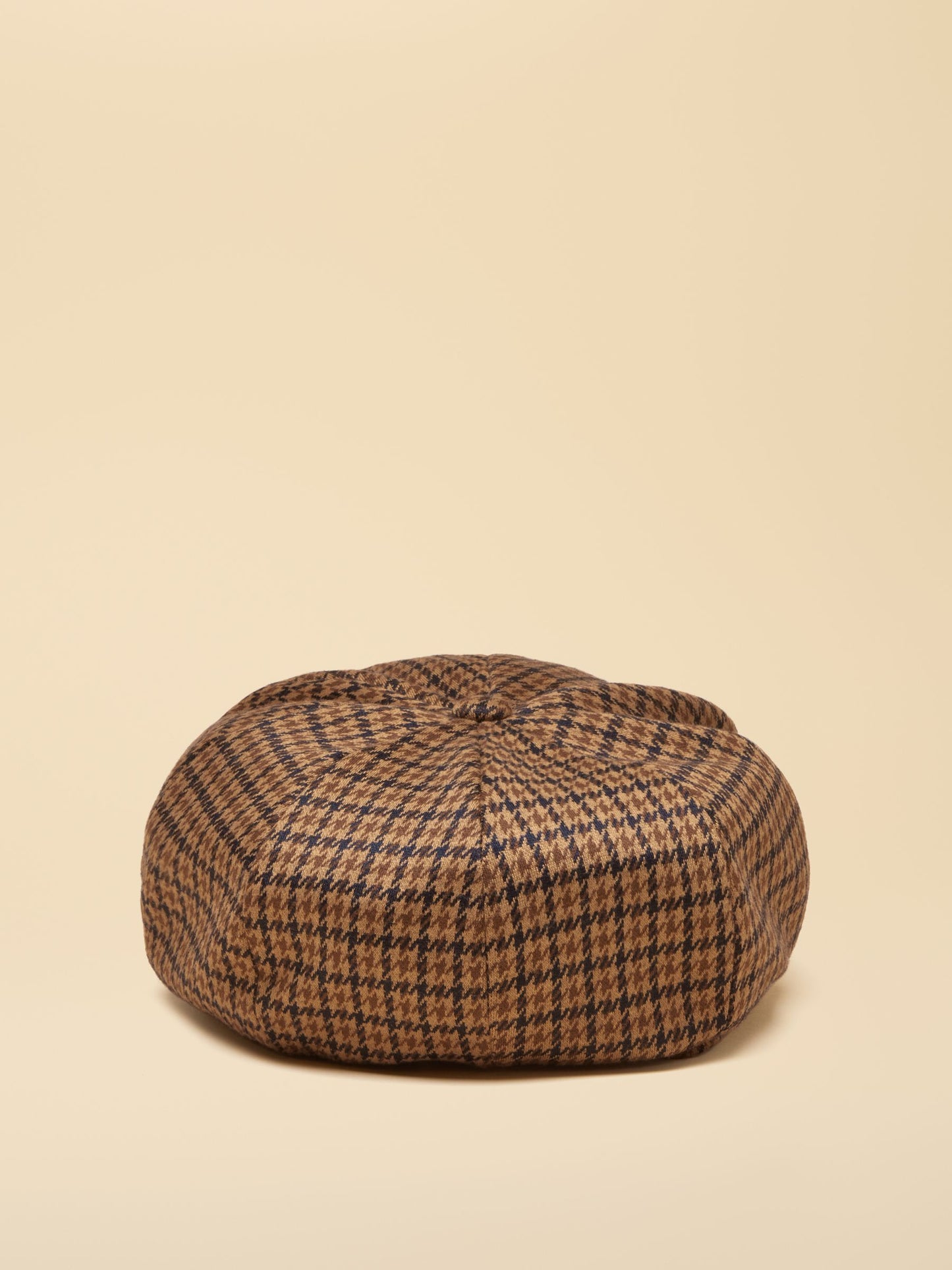 Elvaston Neutral Houndstooth Tweed Hat