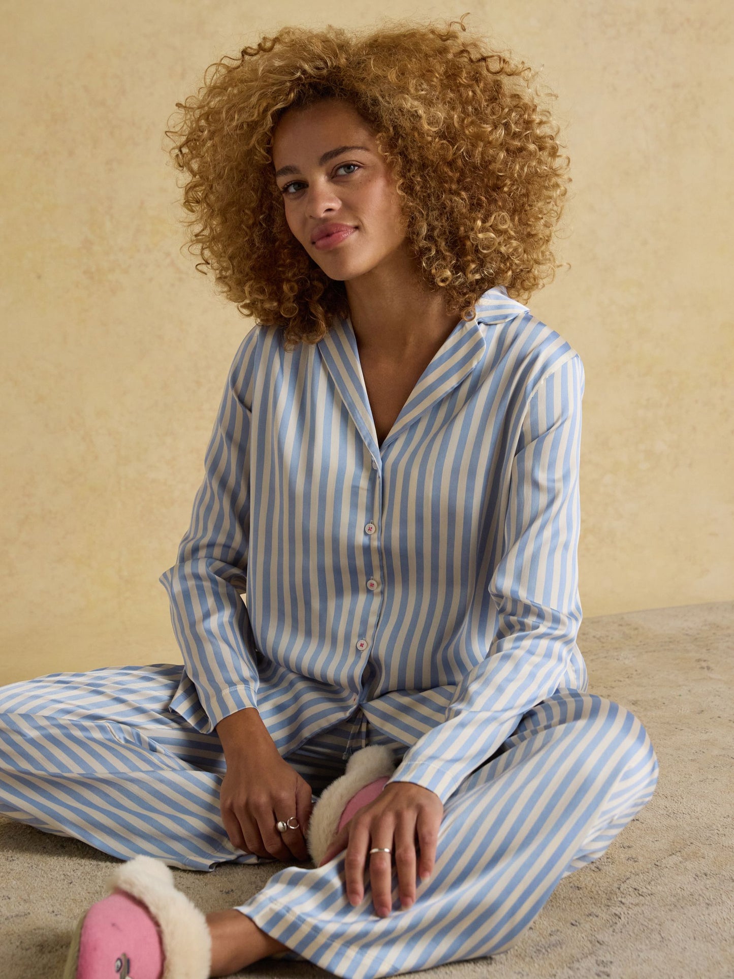 Bonnie Stripe Satin Pyjama Set