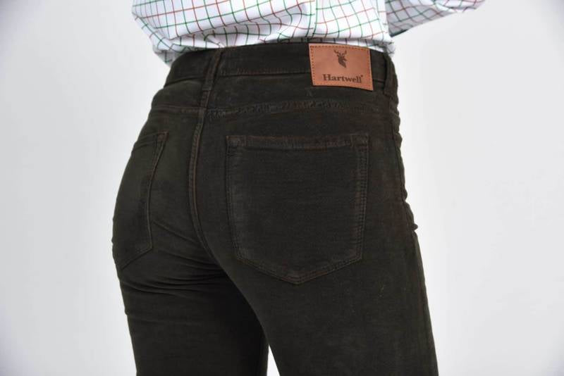 Rosie New Super Skinny Moleskins Olive