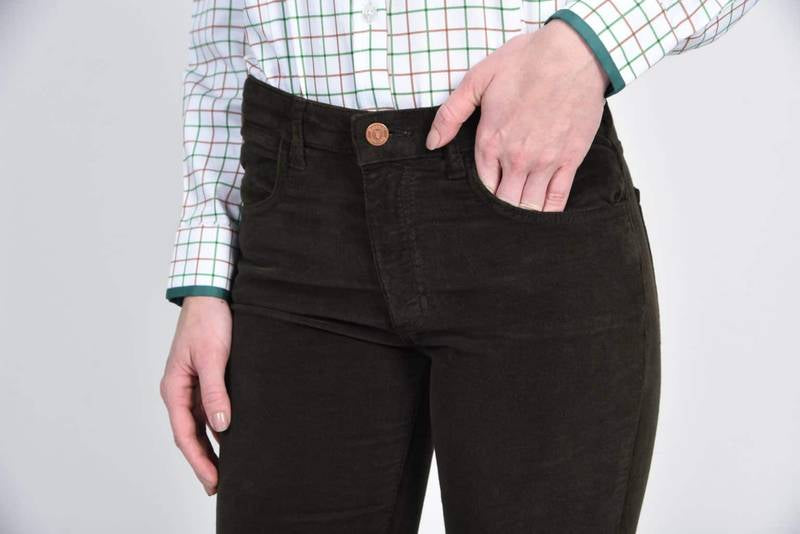 Rosie New Super Skinny Moleskins Olive