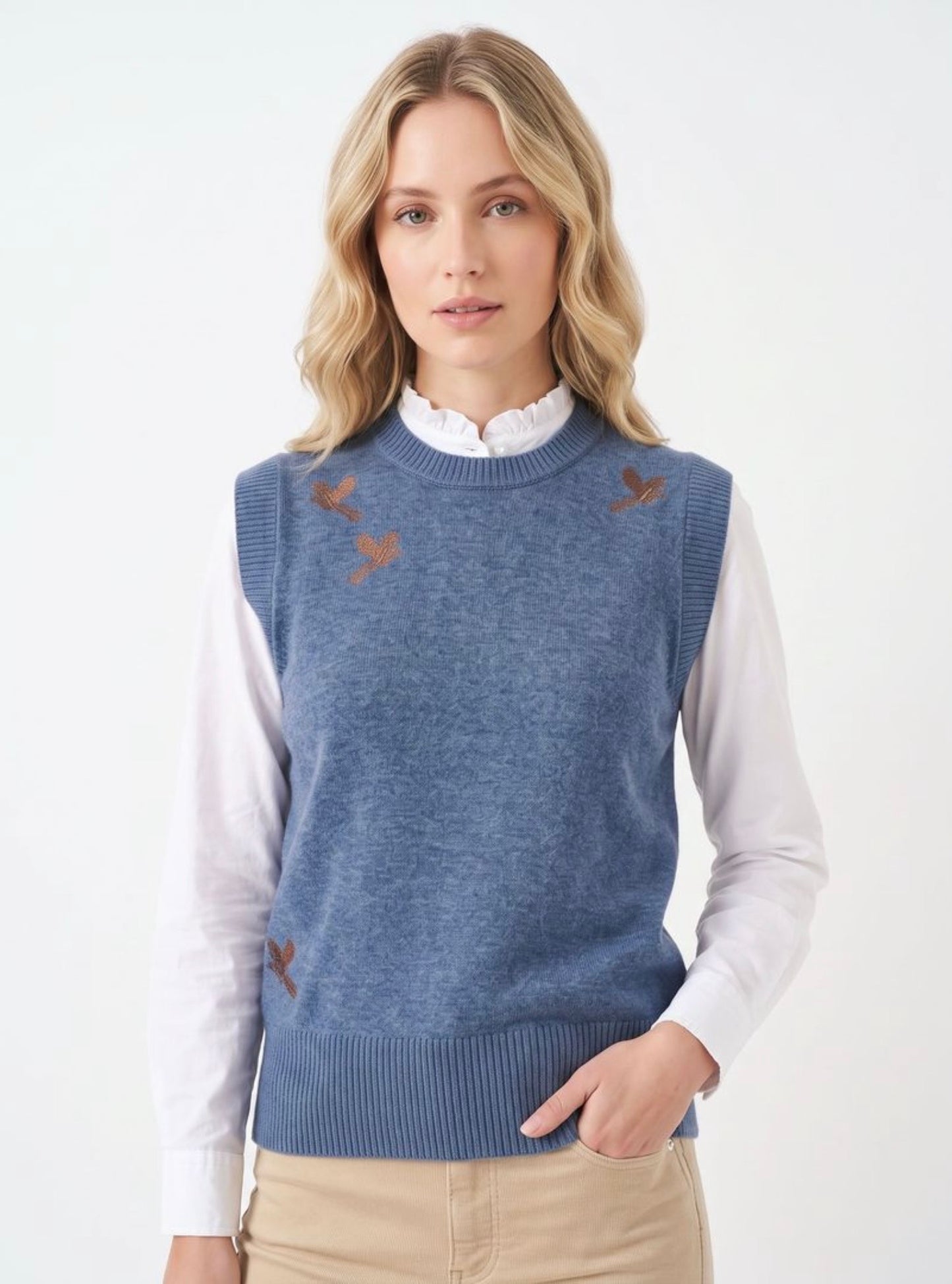 Amara Blue Denim Pheasants
