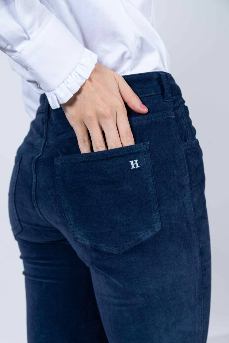 Rosie New Super Skinny Moleskins Navy