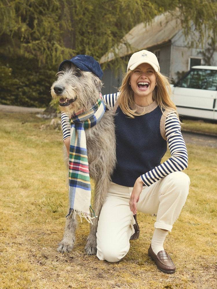 Holly Navy/Camel Knitted Vest