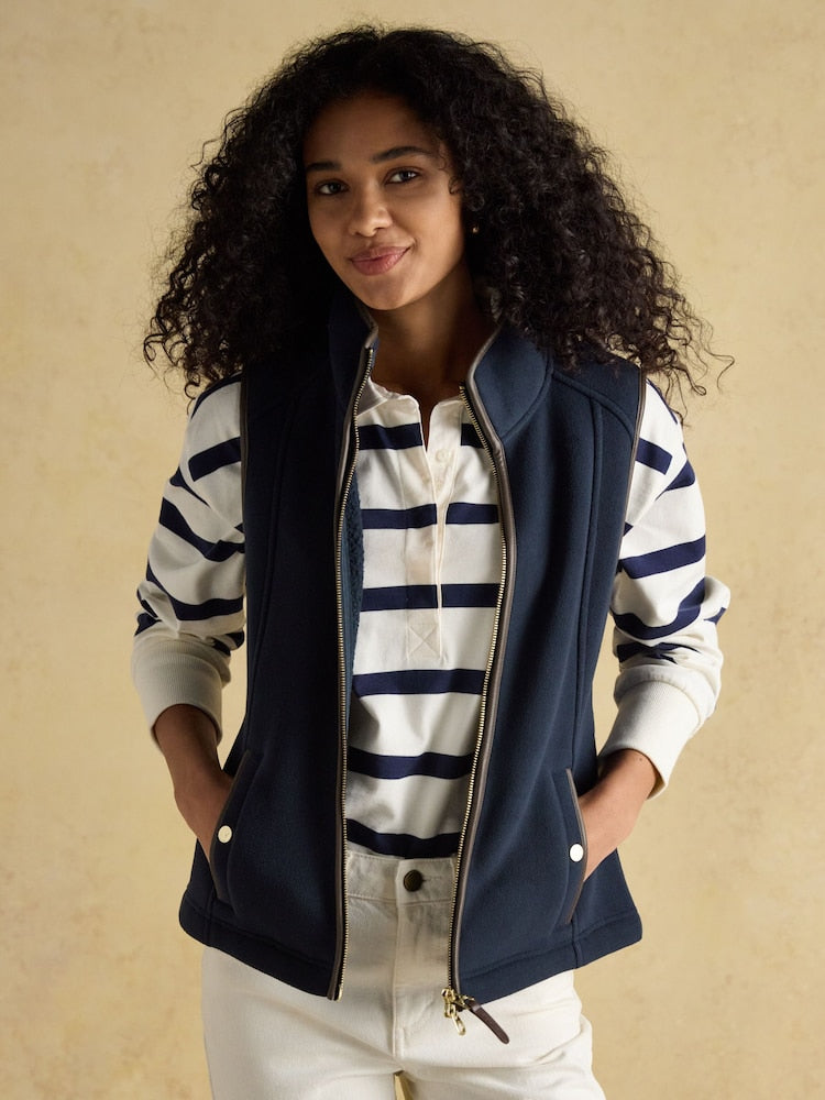 Heritage Navy Blue Regular Fleece Gilet