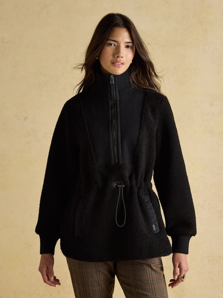 Thurleston Black Borg 3/4 Zip Fleece with Adjustable Waist
