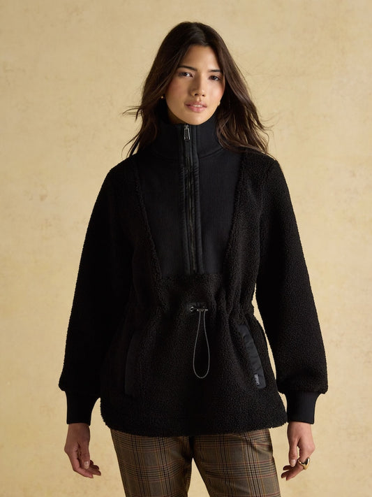 Thurleston Black Borg 3/4 Zip Fleece with Adjustable Waist