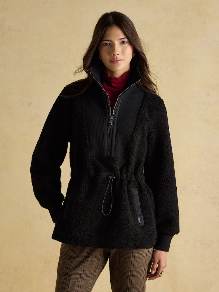 Thurleston Black Borg 3/4 Zip Fleece with Adjustable Waist