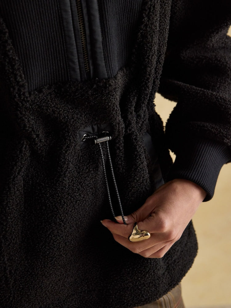 Thurleston Black Borg 3/4 Zip Fleece with Adjustable Waist