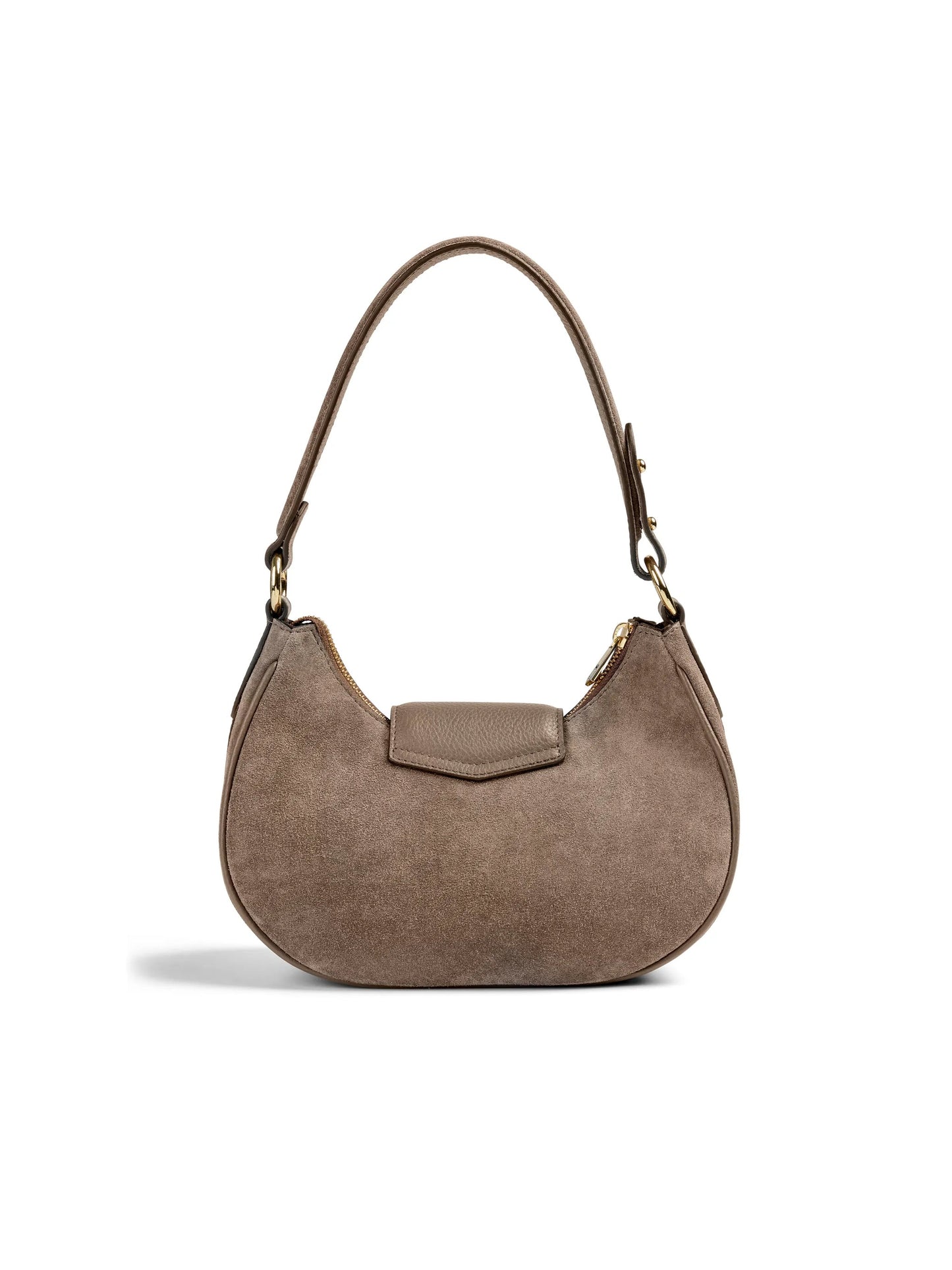 Windsor Deep Taupe Suede Shoulder Bag