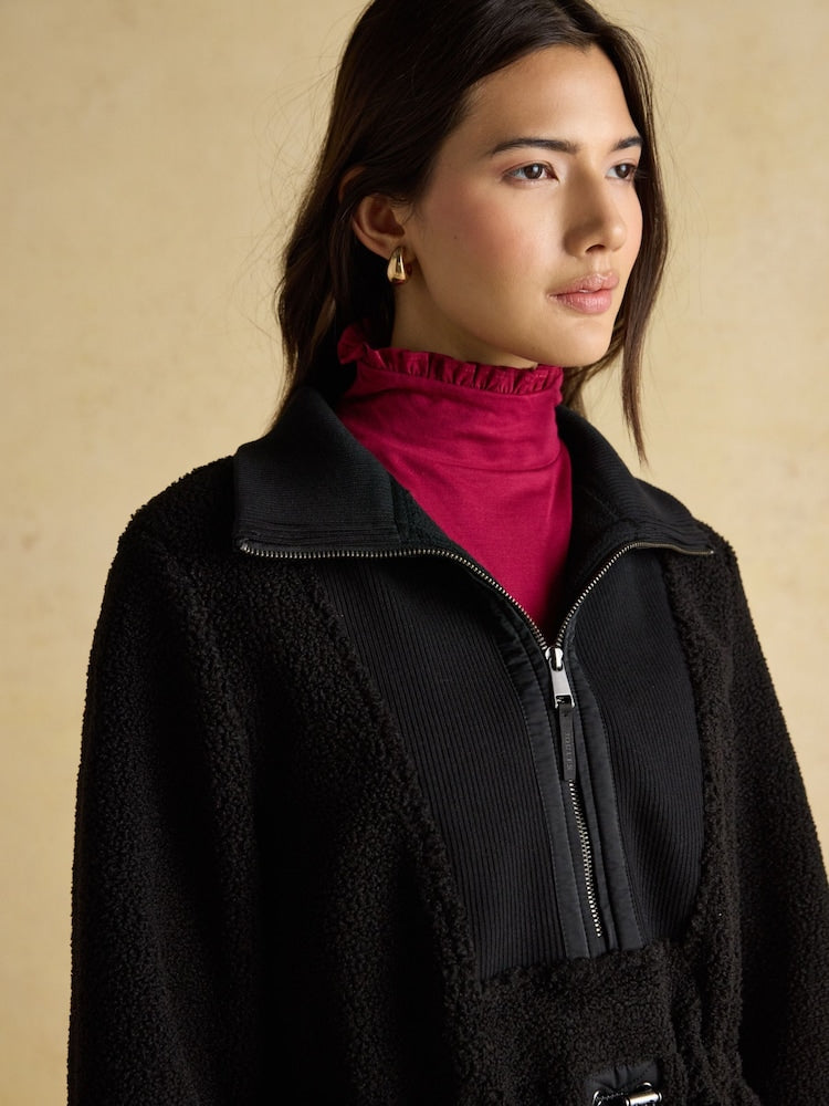 Thurleston Black Borg 3/4 Zip Fleece with Adjustable Waist