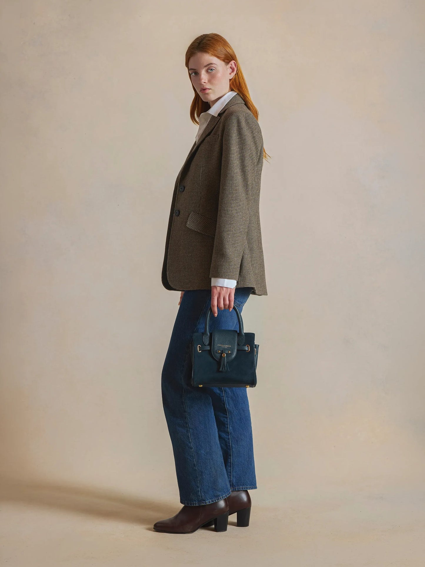 Windsor Teal Suede Mini Handbag