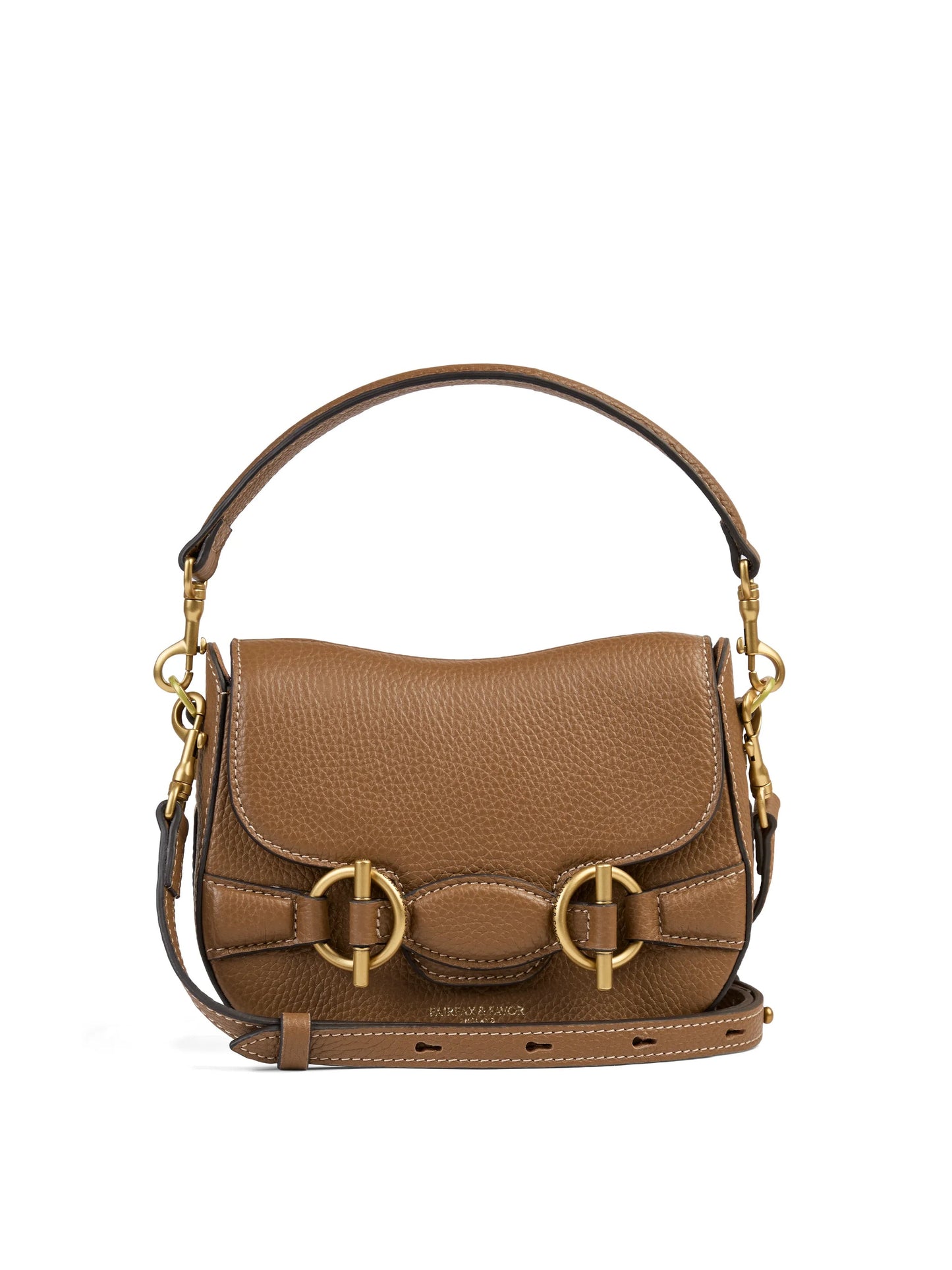Connie Tan Leather Saddle Bag