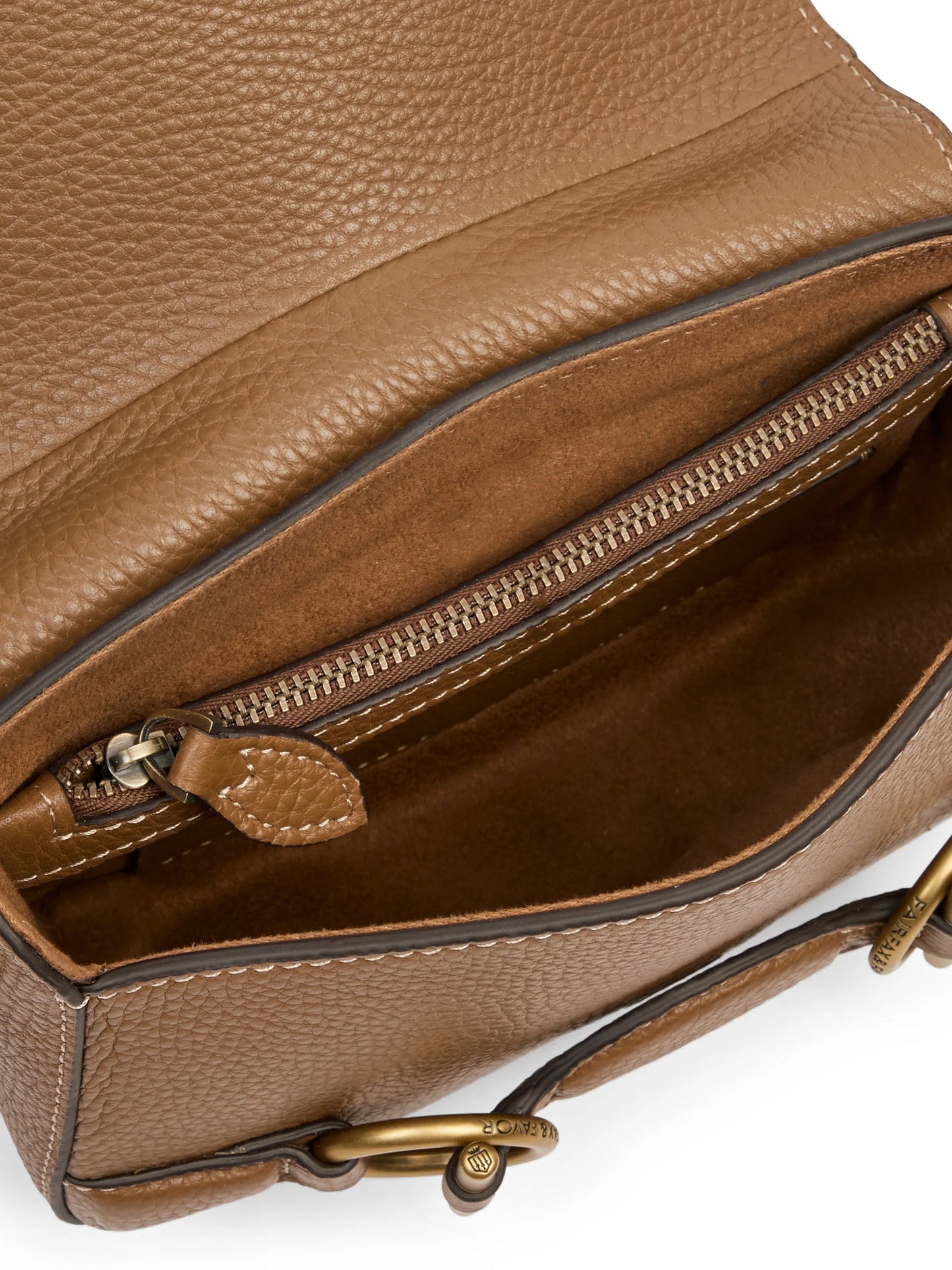 Connie Tan Leather Saddle Bag