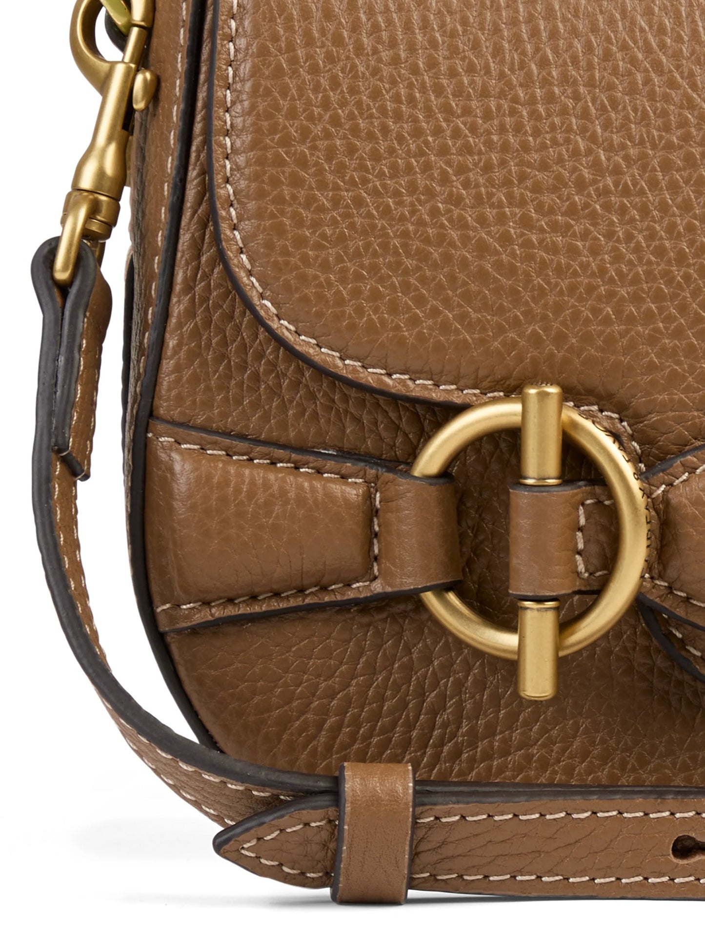 Connie Tan Leather Saddle Bag