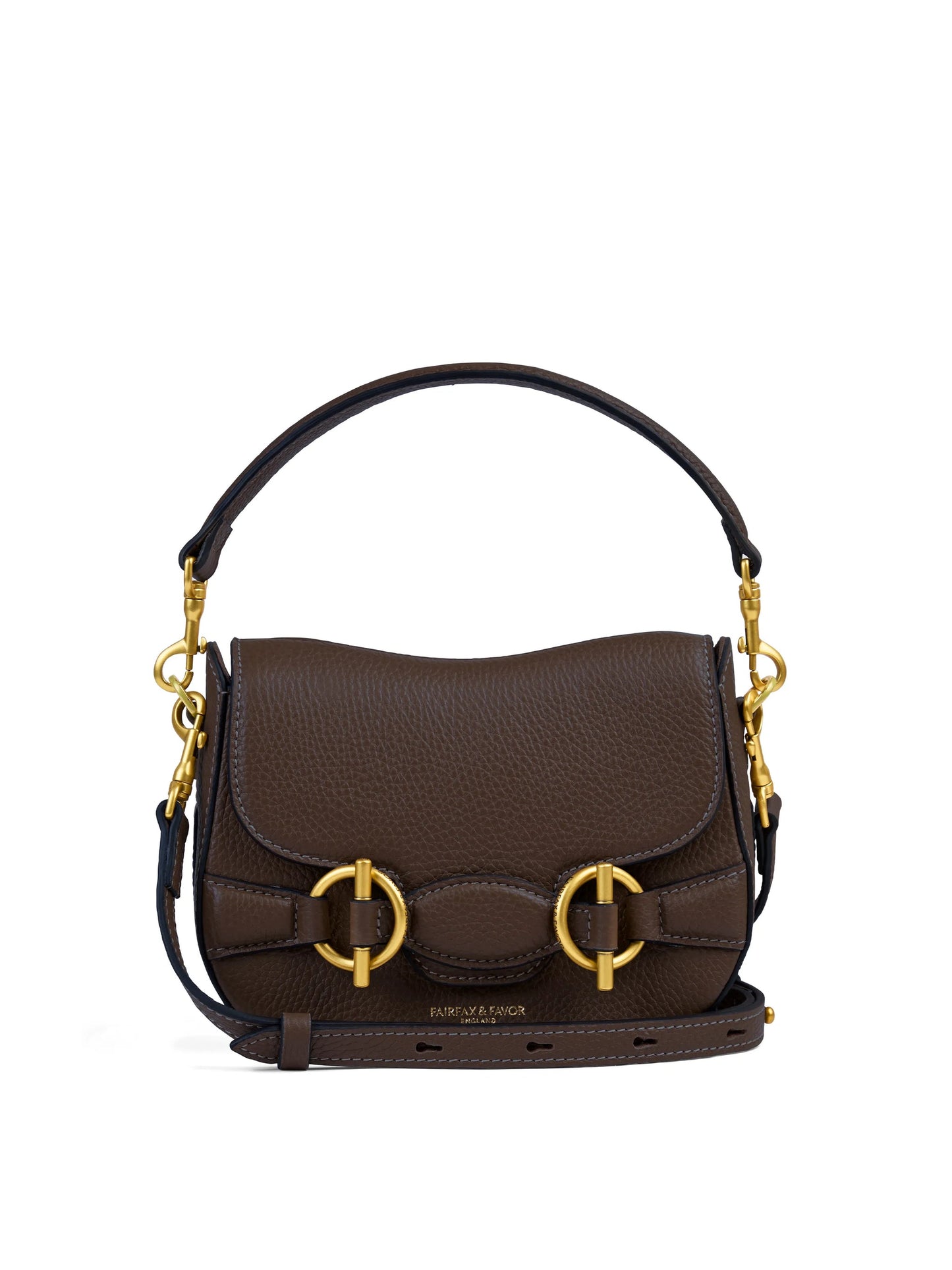 Connie Mahogany Leather Saddle Bag