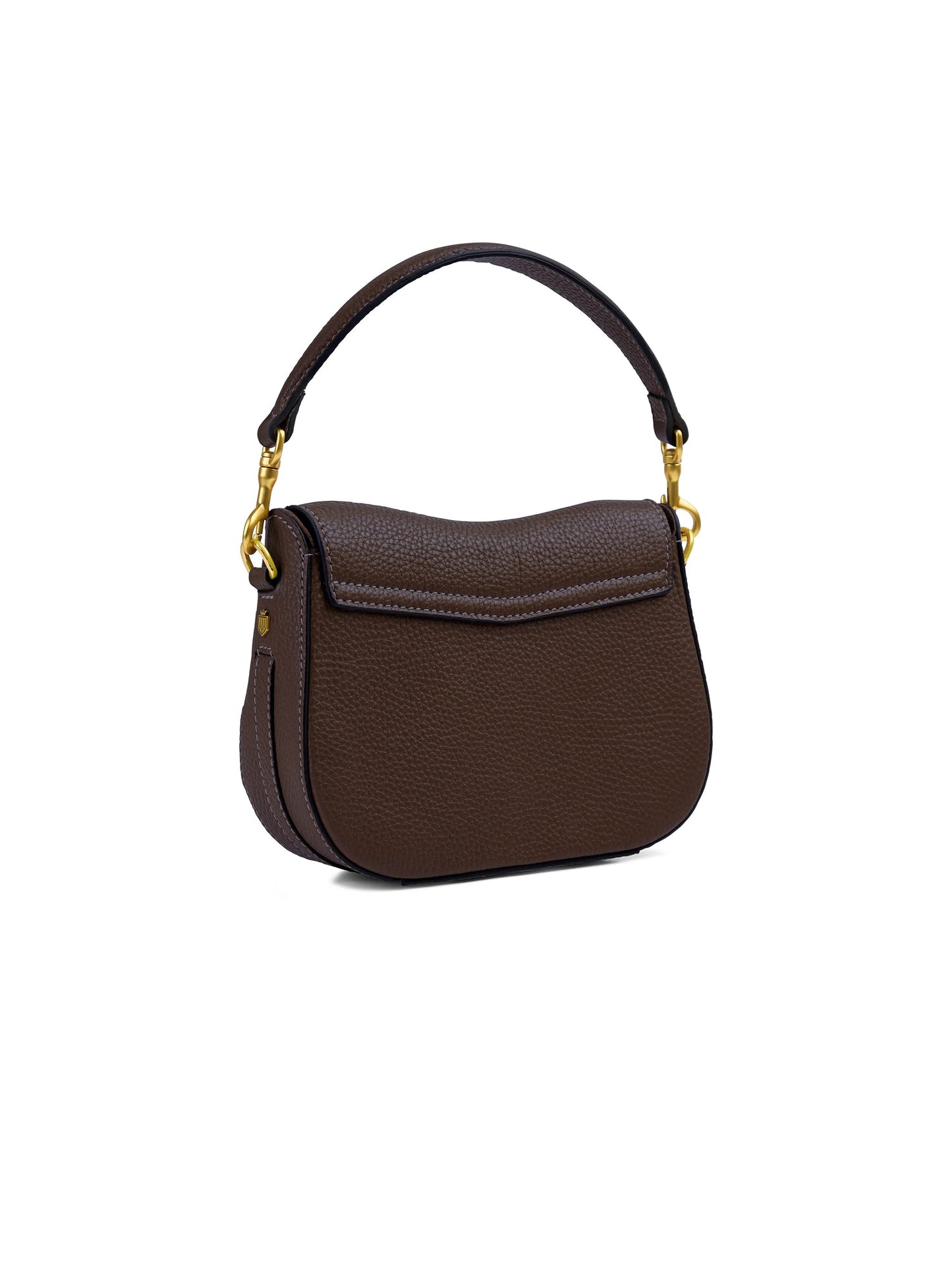 Connie Mahogany Leather Saddle Bag