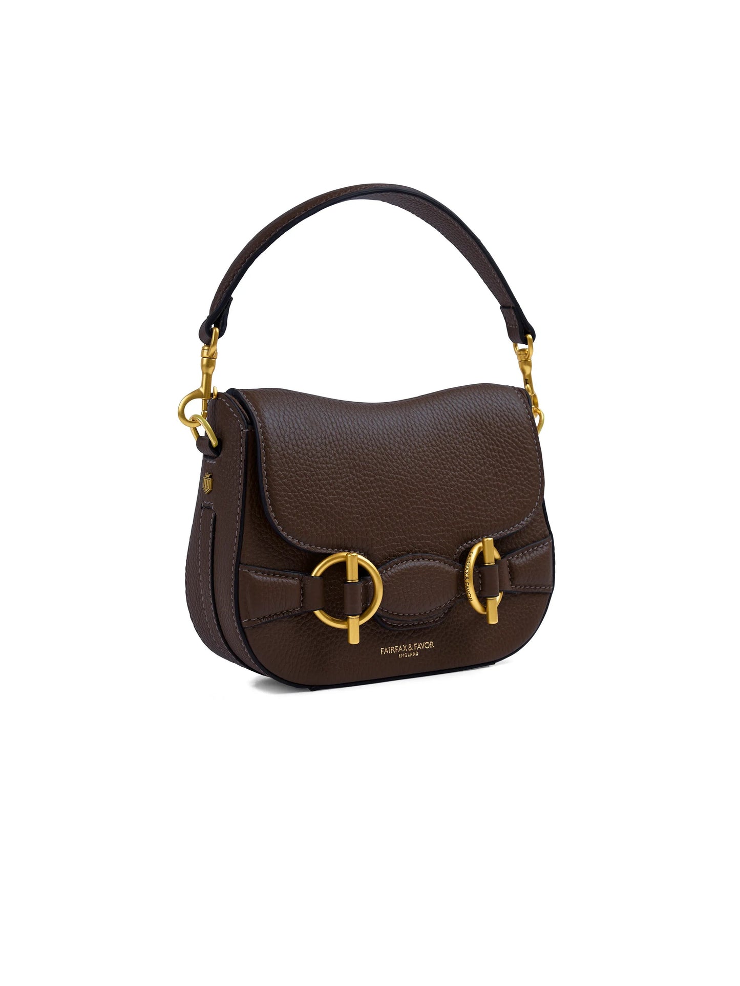 Connie Mahogany Leather Saddle Bag