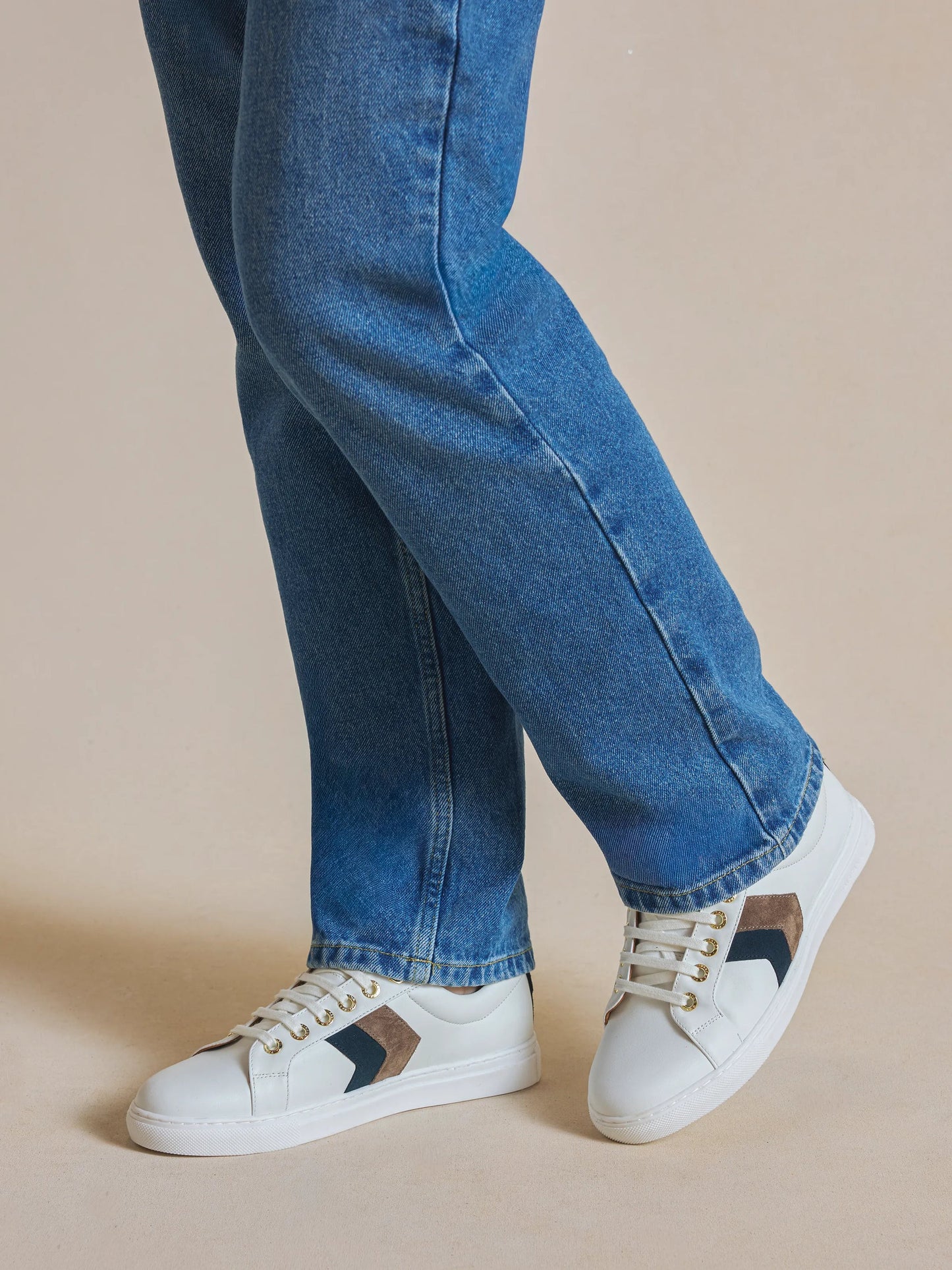 Alexandra Deep taupe/teal leather · Trainers