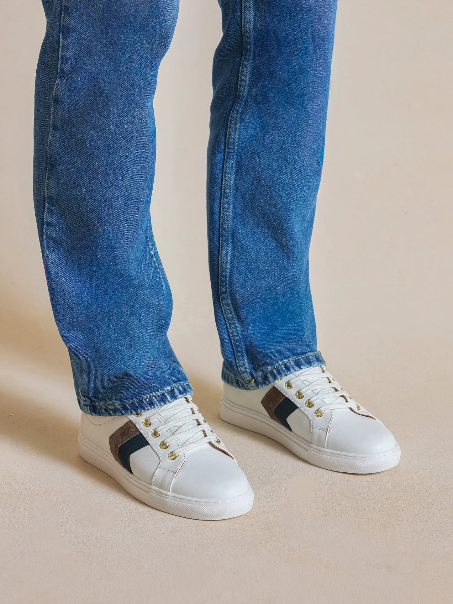 Alexandra Deep taupe/teal leather · Trainers