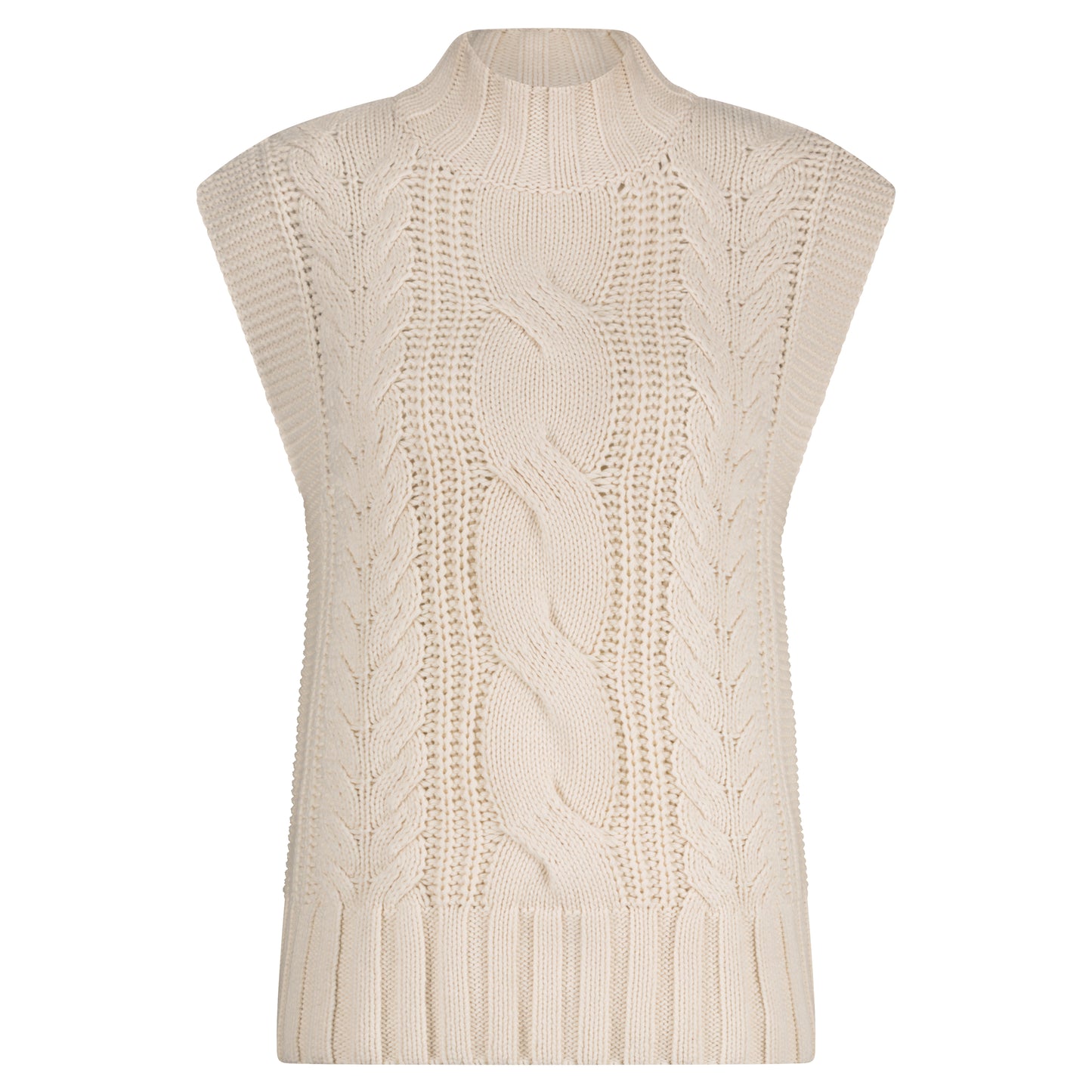 Sleeveless Cable Ecru