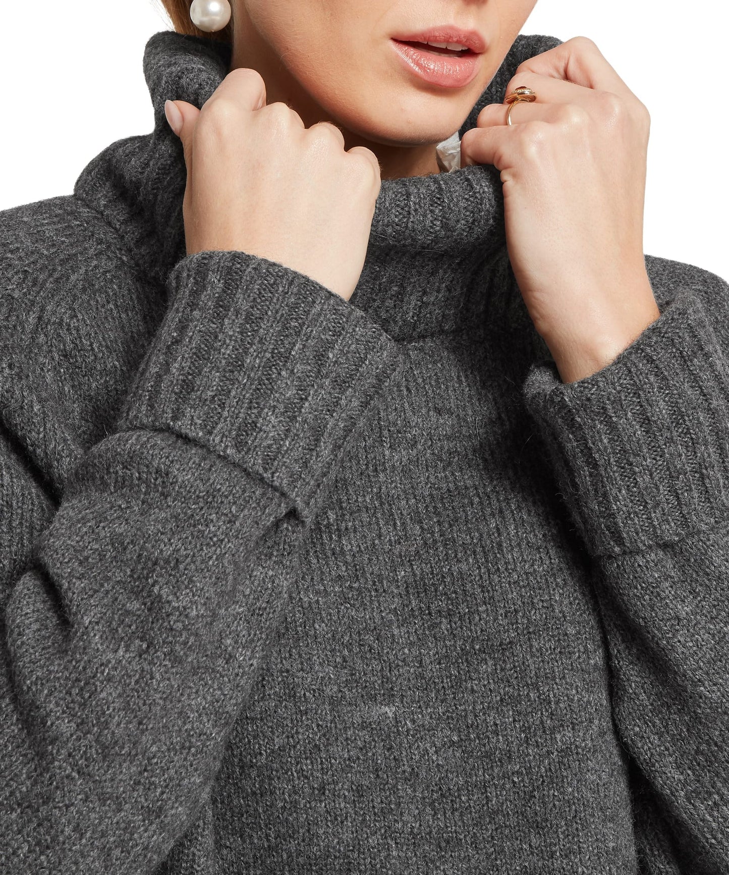 Sutton Roll Neck Jumper Charcoal