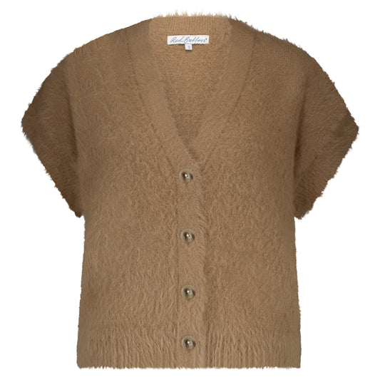 Sleeveless Fuzzy Almond
