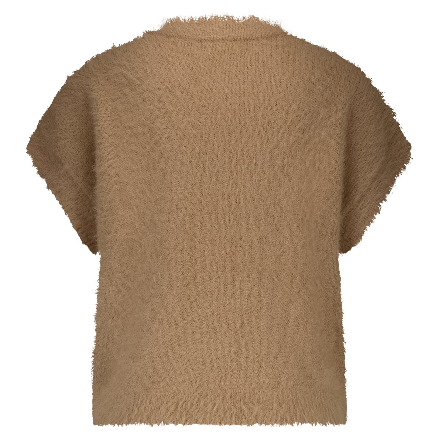 Sleeveless Fuzzy Almond