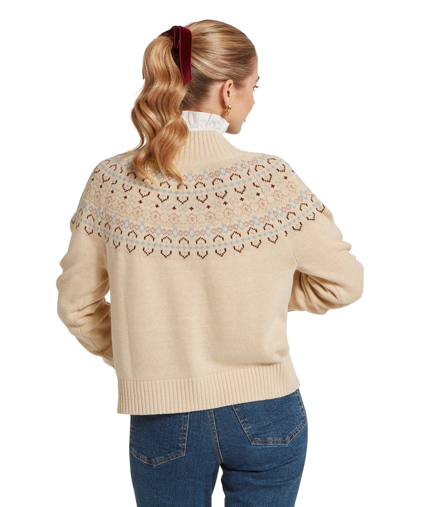 Tresness Fairisle Jumper Port/Lake Blue