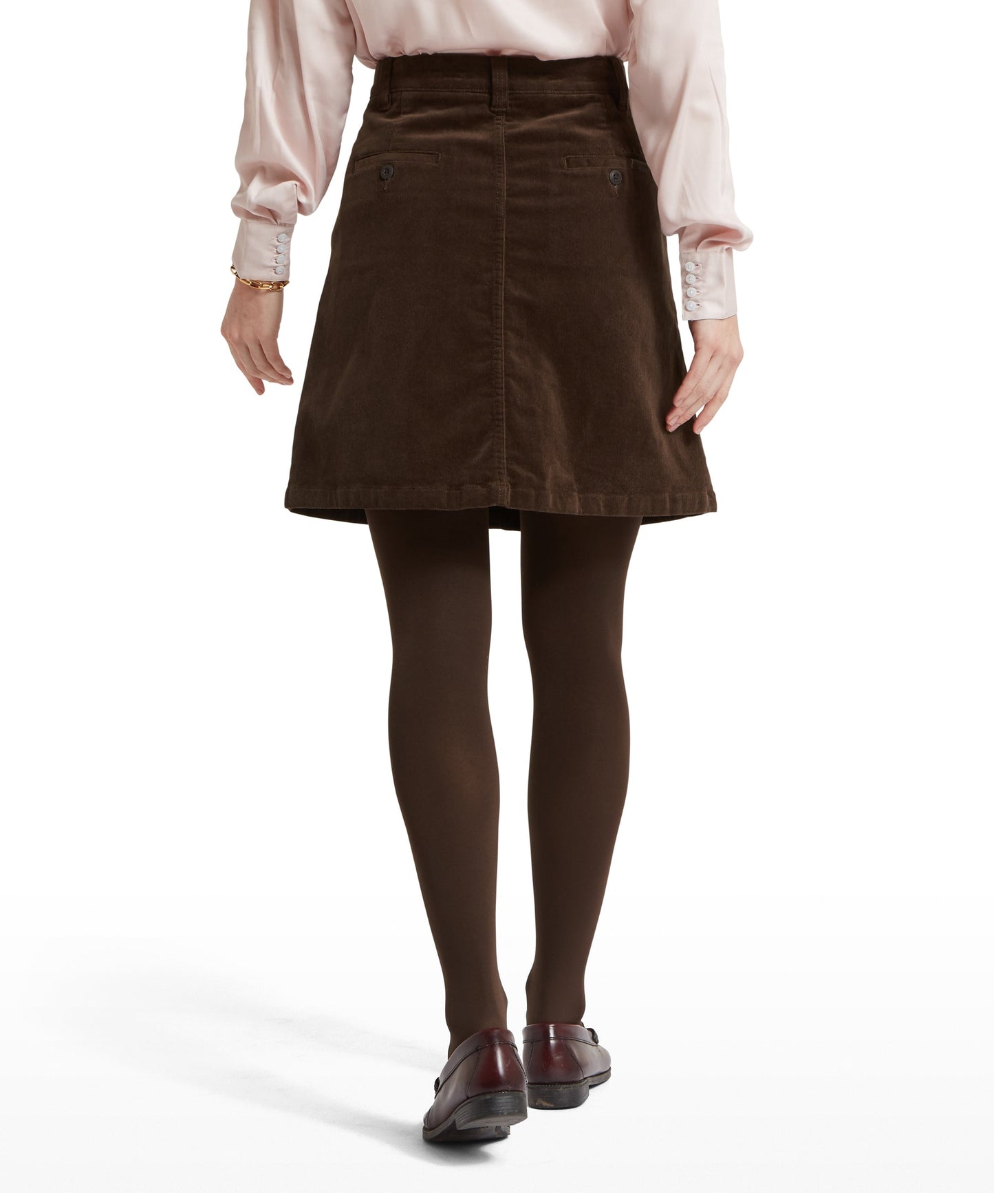 Sage Cord Skirt - Chocolate