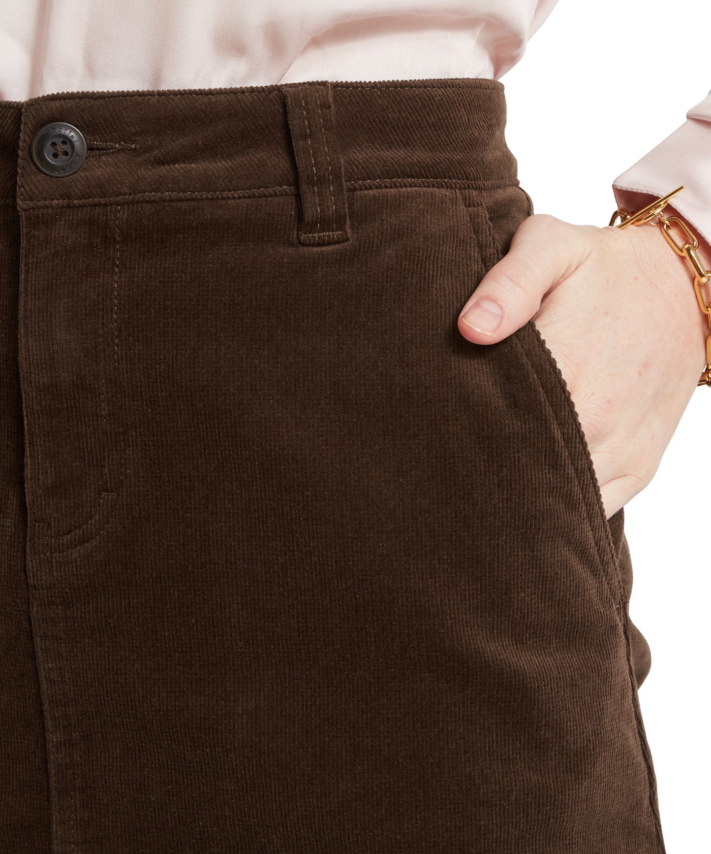 Sage Cord Skirt - Chocolate