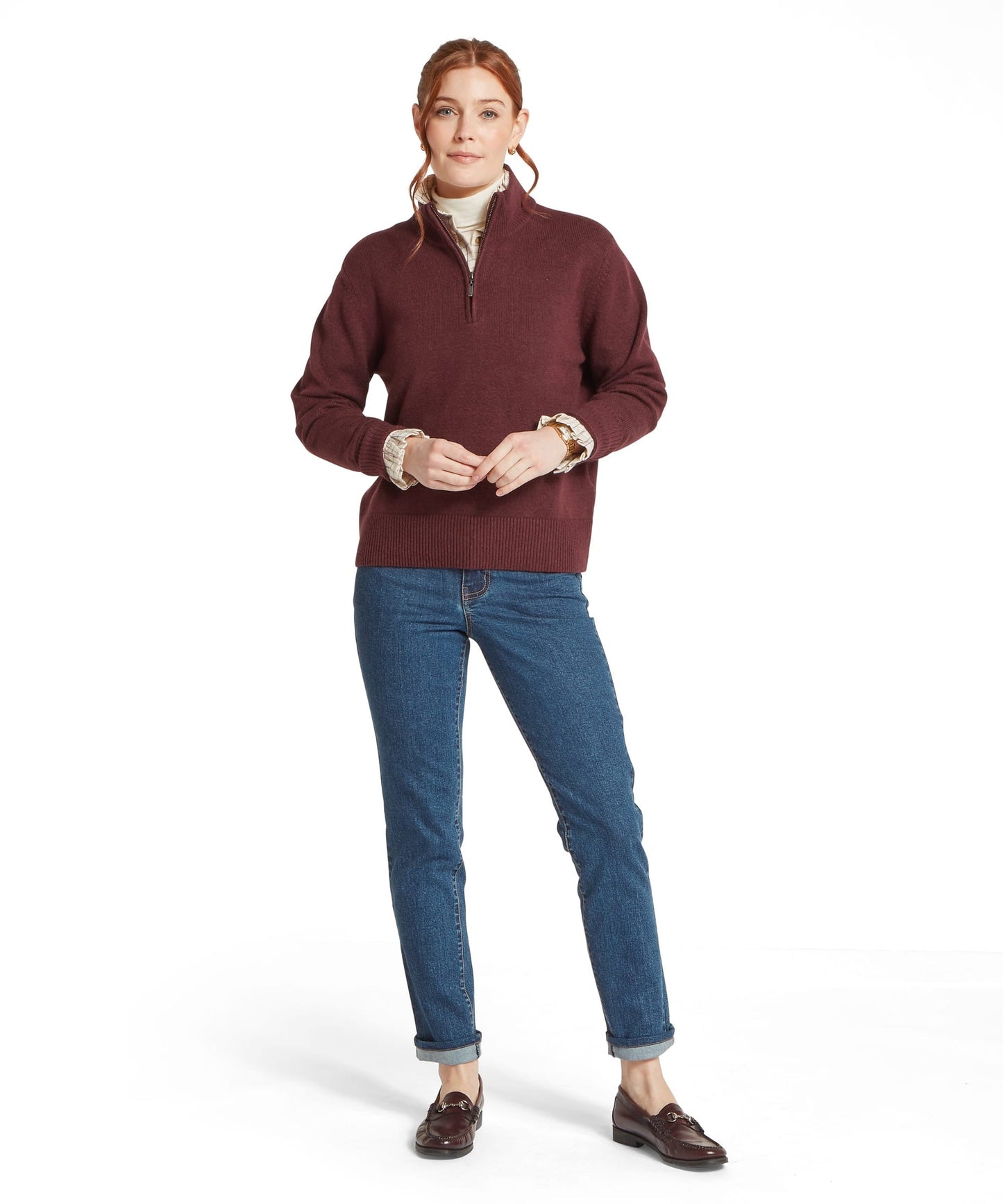 Thoralby Quarter Zip Jumper Port
