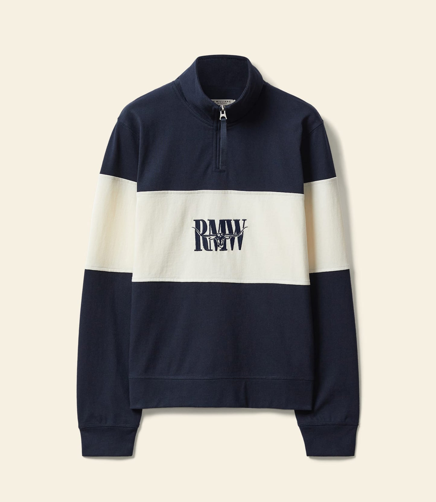 Trickett Panel Sweatshirt Navy/Ivory