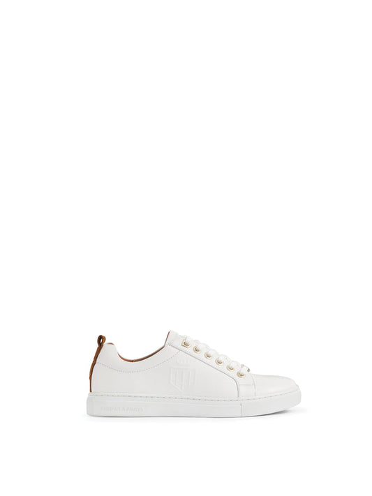 The Finchley Women's Trainer - White Leather