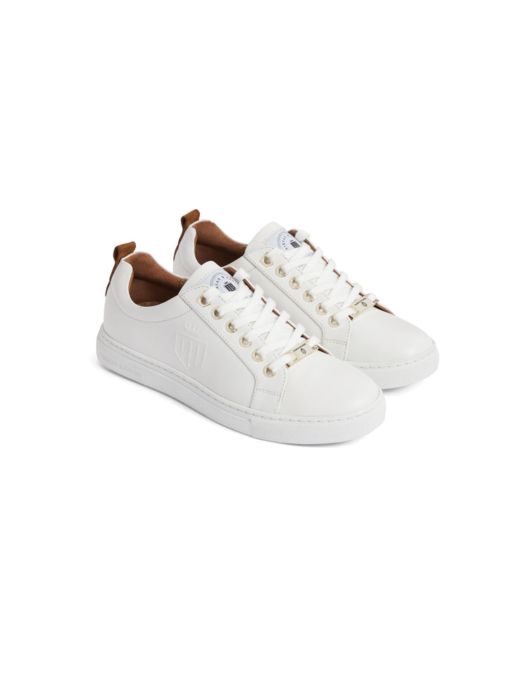 The Finchley Women's Trainer - White Leather