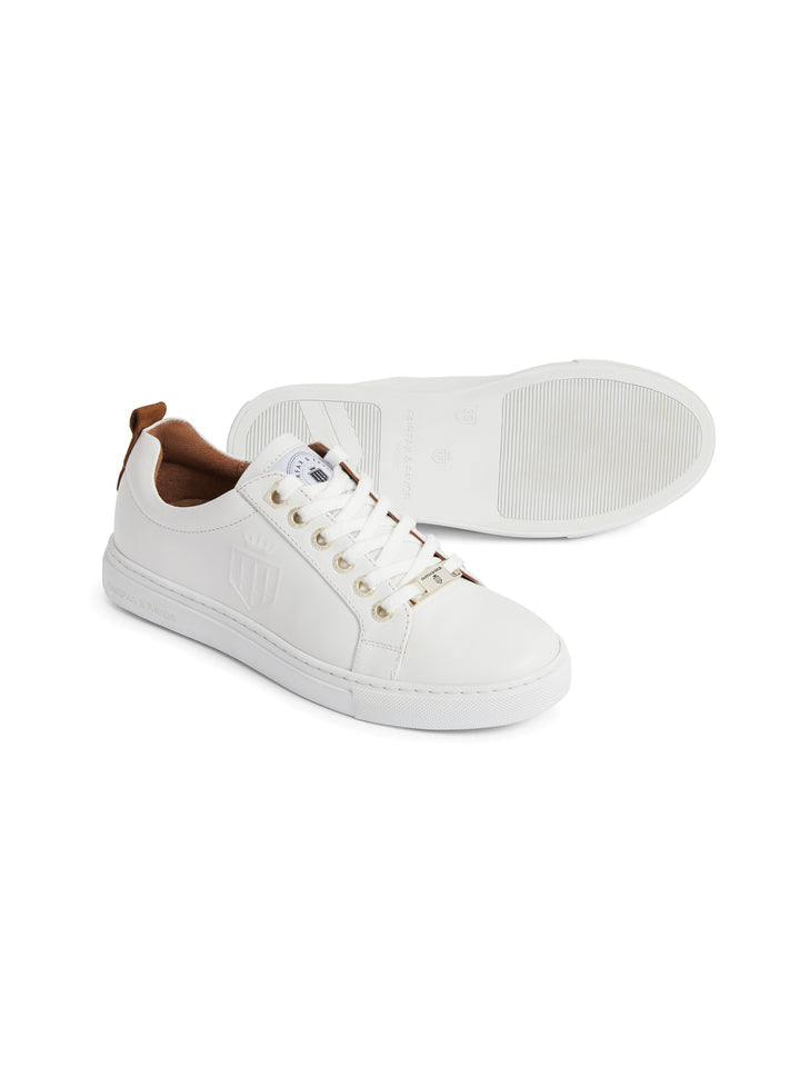 The Finchley Women's Trainer - White Leather