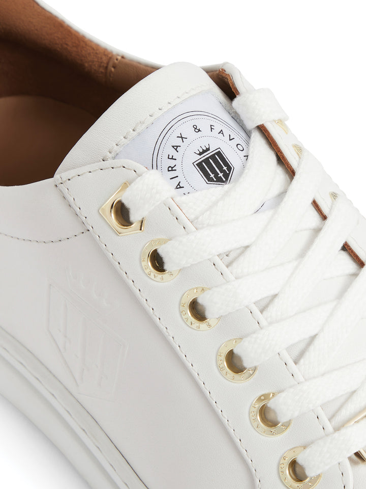 The Finchley Women's Trainer - White Leather