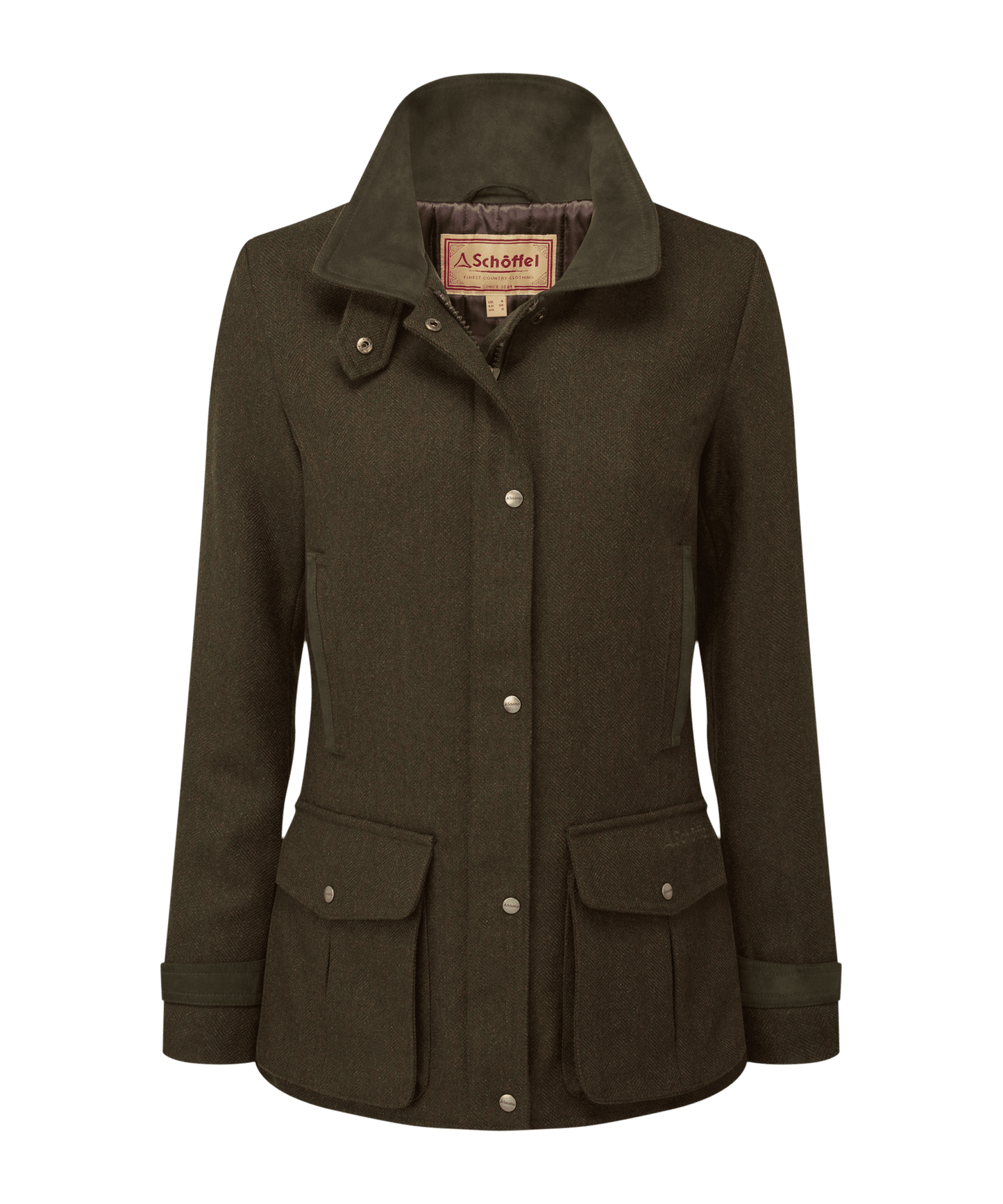 Murra Tweed Coat - Dark Loden Herringbone Tweed