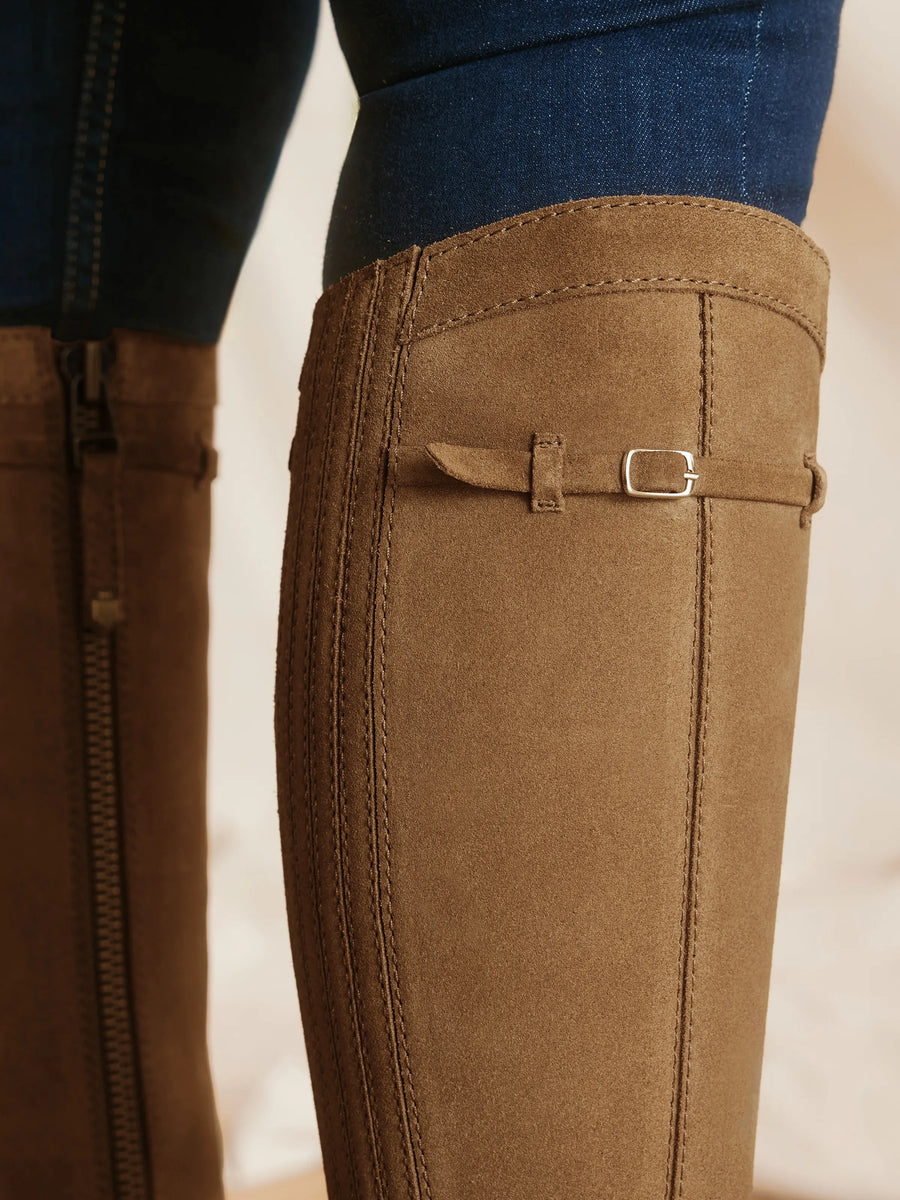 Kimberley Tan Heeled Knee-High Boots - Regular Fit
