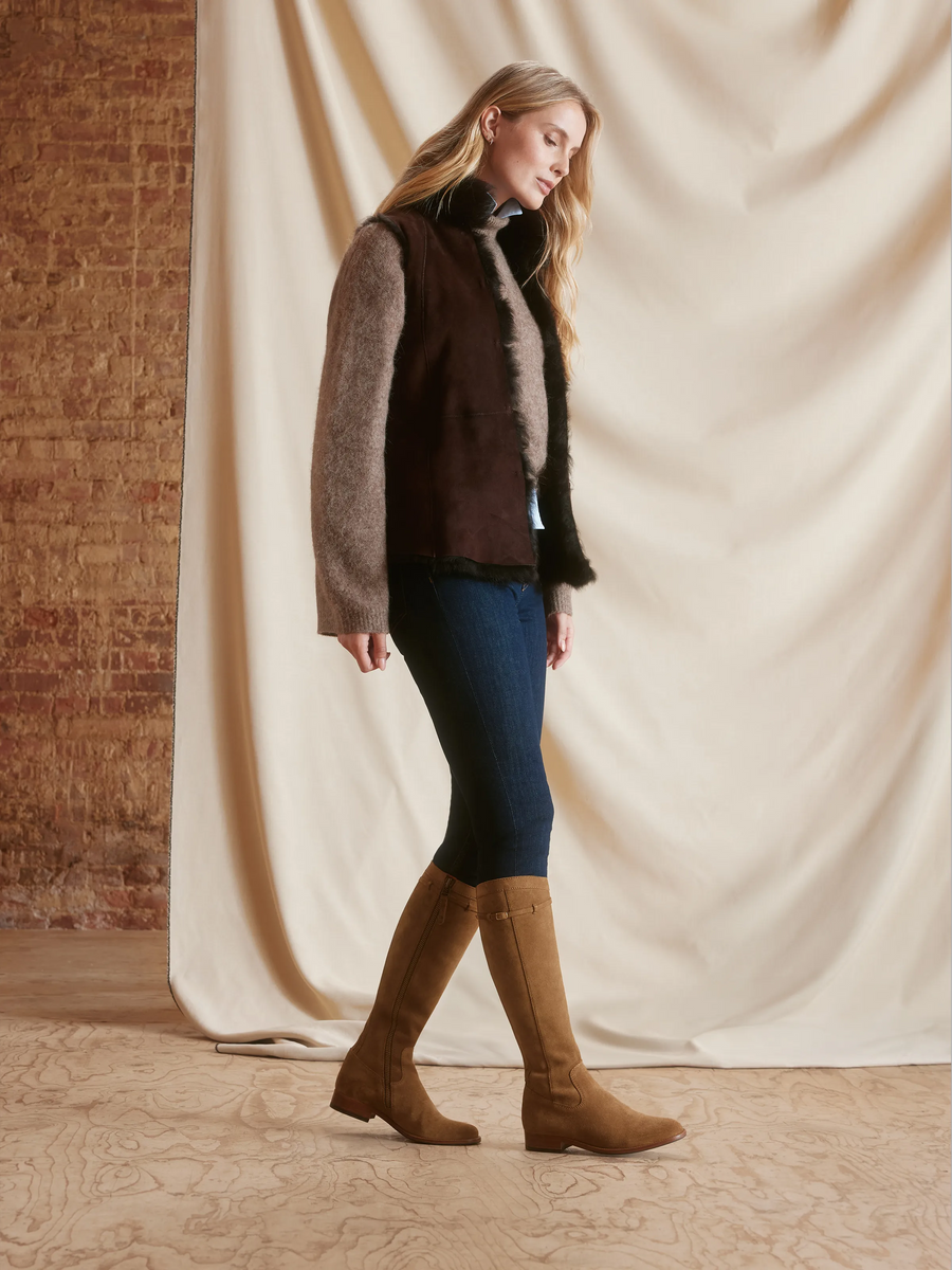Kimberley Tan Flat Knee-High Boots - Regular Fit