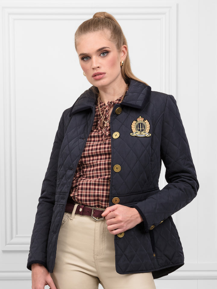 The Bella Women's Jacket - Navy Quilt