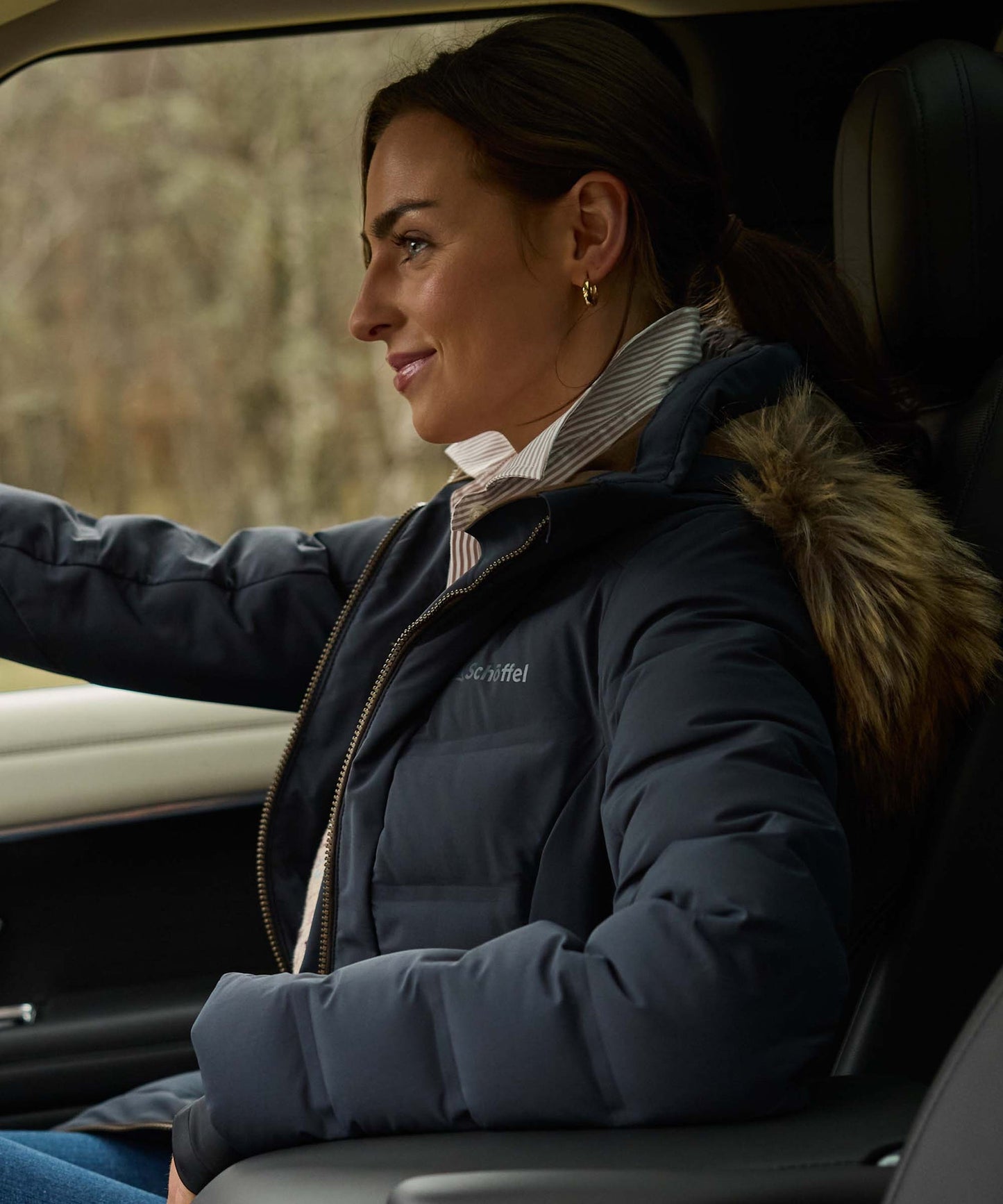 Hurlingham Waterproof Down Coat Carbon Navy