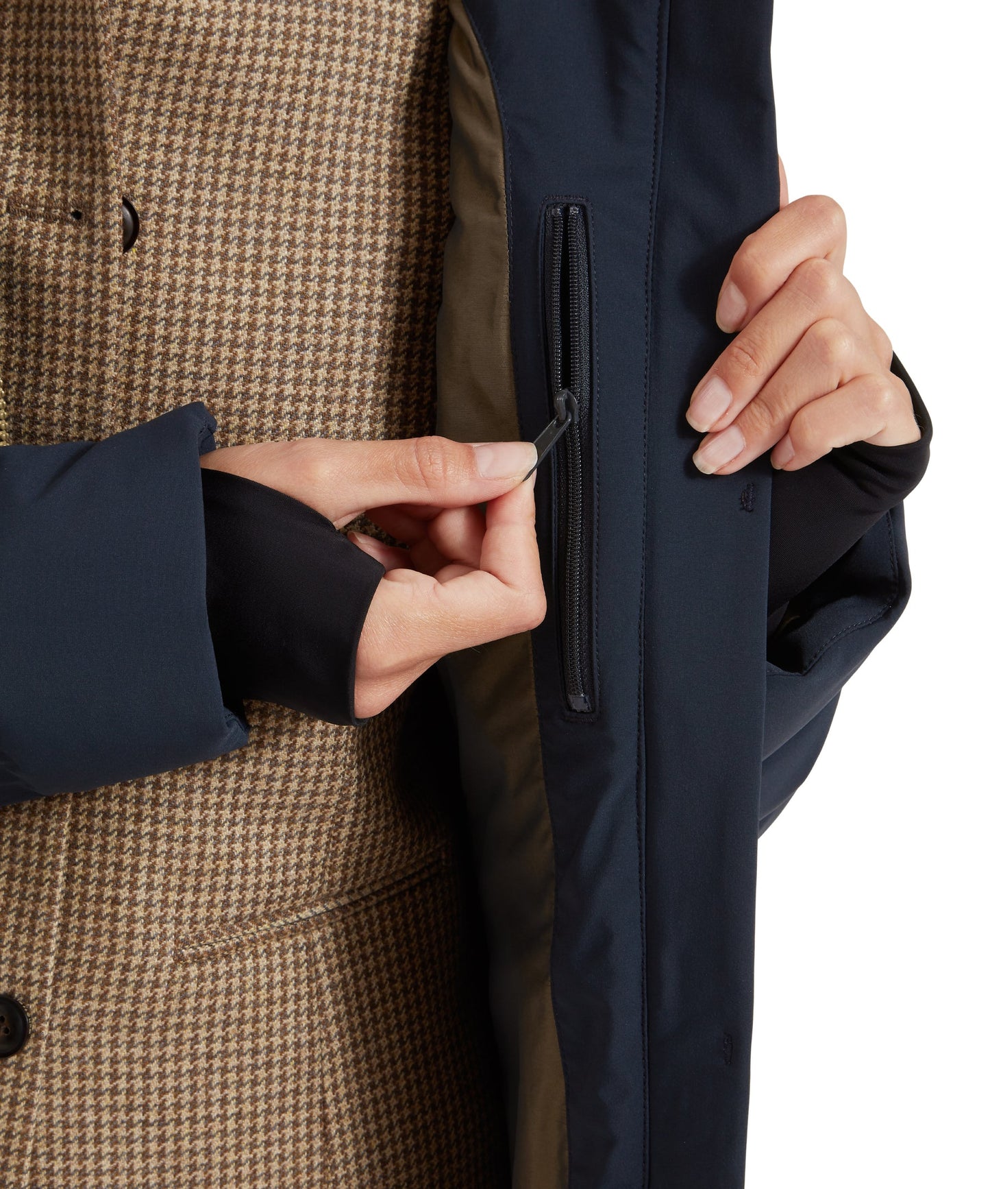 Hurlingham Waterproof Down Coat Carbon Navy