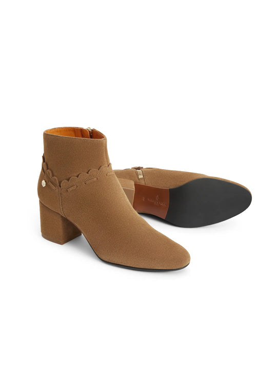 Bakewell Tan Heeled Ankle Boots