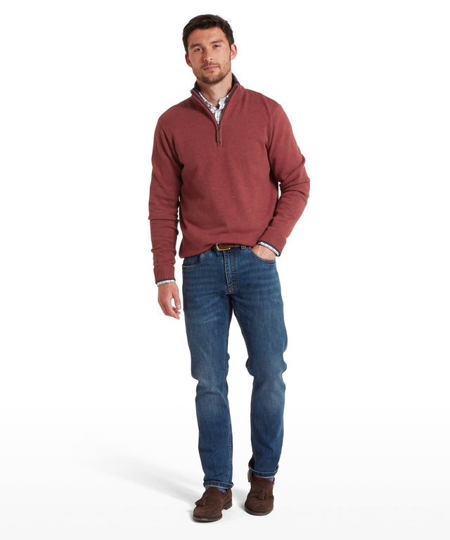 Blair Quarter Zip Jumper Redwood
